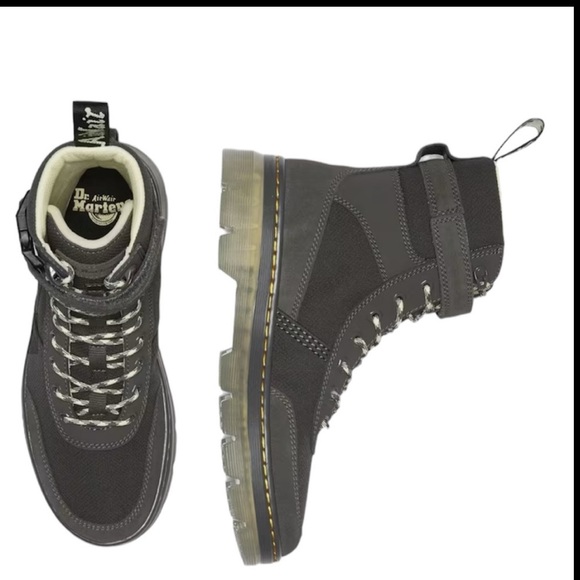 Dr. Martens Mens Combs Tech Iced Gunmetal Soho Boots Size 8 - Picture 2 of 11